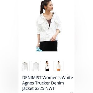 J Brand denimist White paint splatter AGNES TRUCKER Jacket-NWT-Hard to find